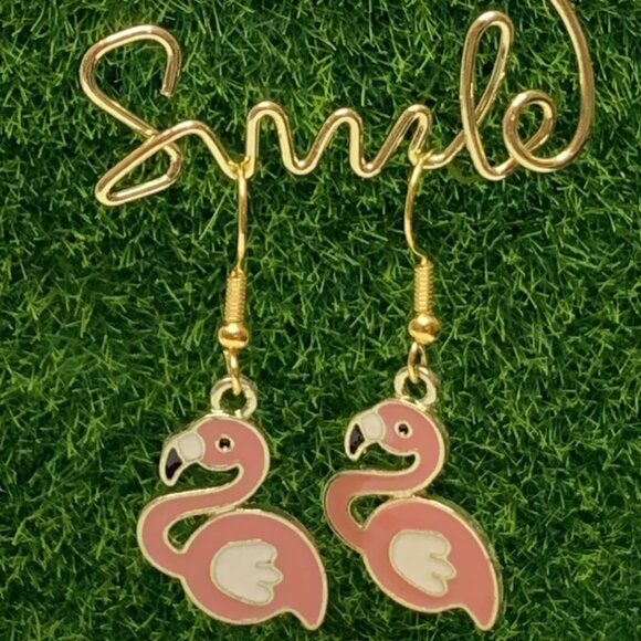 Flamingo Earring, Flamingo Jewelry, Florida Earring, Gift Idea, Silly Animal - Picture 3 of 9